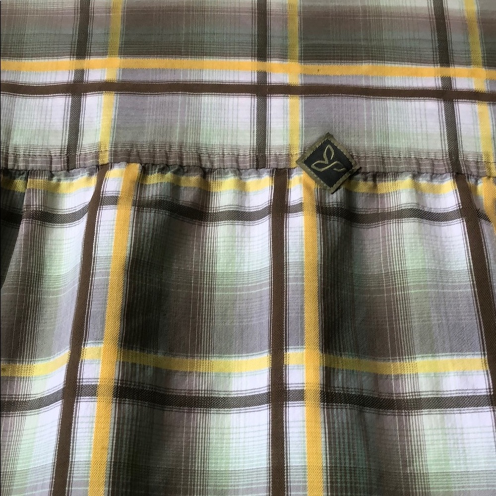 Prana plaid short sleeve button down shirt sz M - Picture 5 of 8